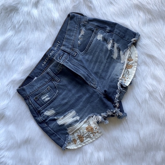 American Eagle Outfitters Pants - American Eagle - Embroidered High Rise Shorts
